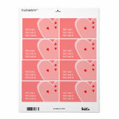 Valentijn hoort Sjabloon voor label (Full Sheet)