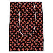 Valentijn Hoorten & sterren Patroon Gift Bag Medium Cadeauzakje (Achterkant)