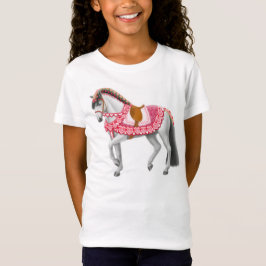 Valentijn Horse Girls Baby Doll Shirt