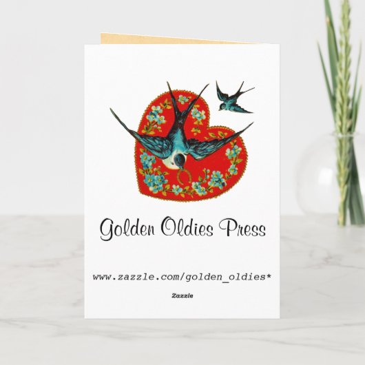 Valentijn Hot Air-ballonkaart Feestdagen Kaart (Achterkant)