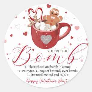 Valentijn Hot Chocolate Bomb Sticker
