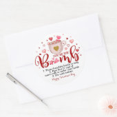 Valentijn Hot Chocolate Cacaobom Ronde Sticker (Envelop)