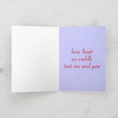 Valentijn, hou van me teder - feestdagen kaart (Binnen)