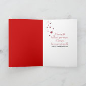 Valentijn houdt van je op rood feestdagen kaart (Binnen)