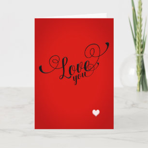 Valentijn houdt van je op rood feestdagen kaart