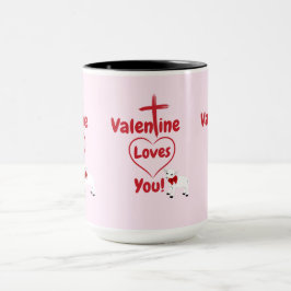 Valentijn houdt van je tweetonige koffie-Mok Mok