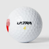 Valentijn houdt van romance, eenvoudig hart golfballen (Logo)
