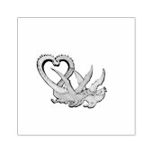 Valentijn Houtstempel Draken Lovers Staart van het Rubberstempel (Afrduk)