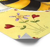 Valentijn hugging bijen in liefde poster (Hoek)
