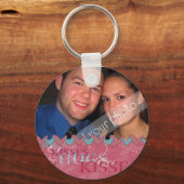 Valentijn Hugs en Kisses Foto Sleutelhanger (Voorkant)
