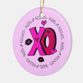 Valentijn Hugs en Kisses Keramisch Ornament (Links)