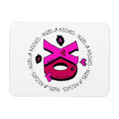 Valentijn Hugs en Kisses Magneet (Horizontaal)