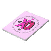 Valentijn Hugs en Kisses Notitieblok (Linkerzijde)