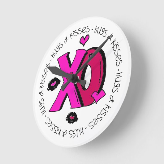 Valentijn Hugs en Kisses Ronde Klok (Hoek)