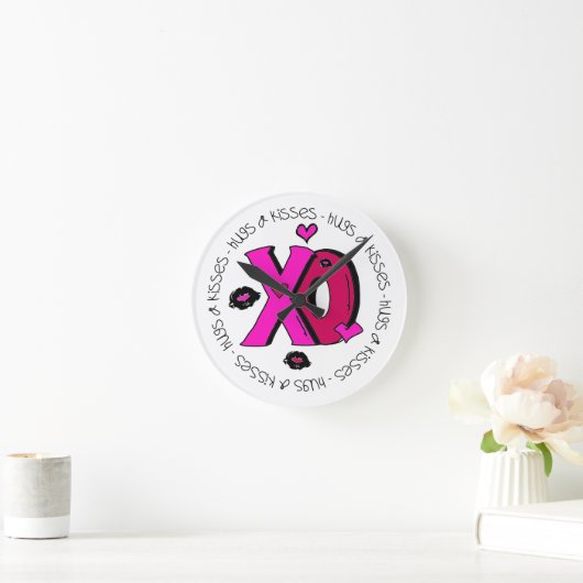 Valentijn Hugs en Kisses Ronde Klok (Huis)