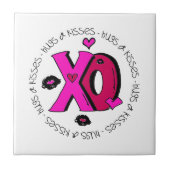 Valentijn Hugs en Kisses Tegeltje (Voorkant)