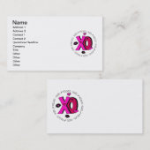 Valentijn Hugs en Kisses Visitekaartje (Voorkant / Achterkant)