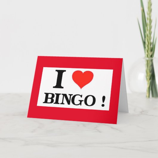 Valentijn I Liefde Bingo en u Feestdagen Kaart (Voorkant)
