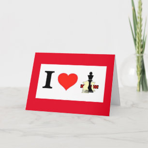 Valentijn I Love Chess and You Feestdagen Kaart