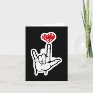 Valentijn I Love You Hand Gebaar Asl Hart Lief Vro Kaart
