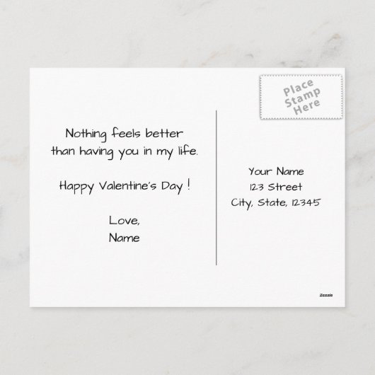 Valentijn I Love You XOXO Love Theme Aangepaste te Feestdagenkaart (Achterkant)