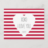 Valentijn I Love You XOXO Love Theme Aangepaste te Feestdagenkaart (Voorkant)