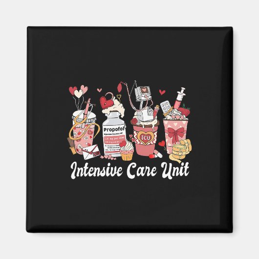 Valentijn ICU Coffee Intensive Care Unit Nurse ICU Magneet (Voorkant)