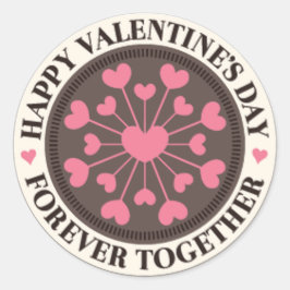 Valentijn ID1086 van Hearts Forever Together Ronde Sticker