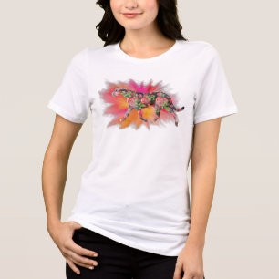 Valentijn Ierse Wolfshond splash van kleur Tri-Blend Shirt
