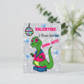 Valentijn, ik denk dat je Dino-Mite bent, disco di Briefkaart (Staand voorkant)