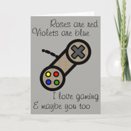 Valentijn: Ik hou van gamen en jij Feestdagen Kaart