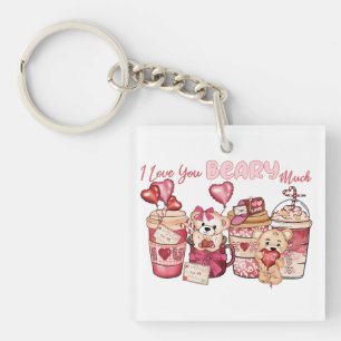 Valentijn, ik hou van je Beary Much Sleutelhanger