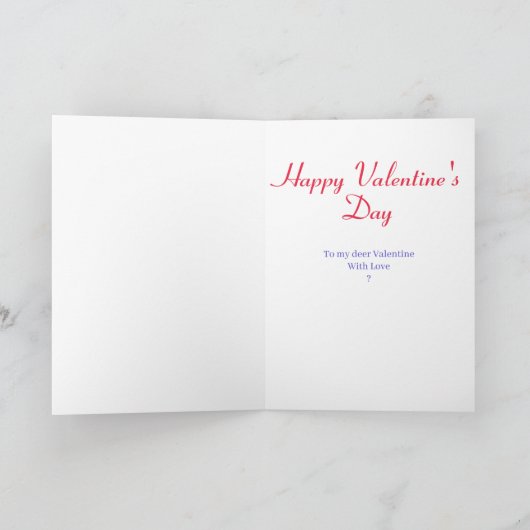 Valentijn, ik hou van je, Deer-ly Kaart (Binnen)