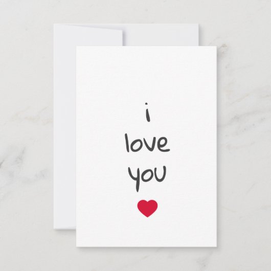 Valentijn Ik hou van je Hart Kaart (Voorkant)