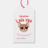 Valentijn, ik vind je leuk! Cool Groovy Dog Cadeaulabel (Voorkant)