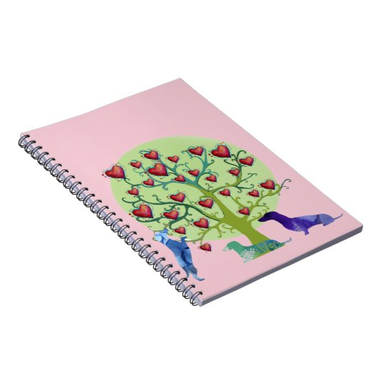 Valentijn Illustratie Notitieboek, DachshundHearts Notitieboek (Rechterzijde)