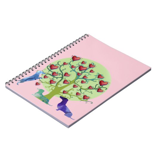 Valentijn Illustratie Notitieboek, DachshundHearts Notitieboek (Linkerzijde)