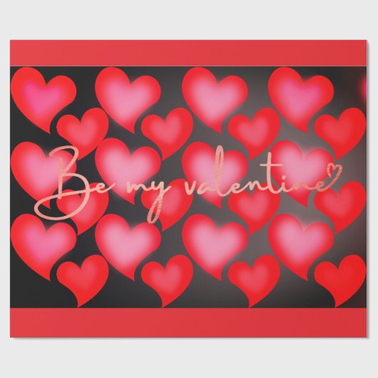 Valentijn inpakpapier - Hearts (Vlak)