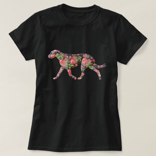 Valentijn Irish Wolfhound Kunstwerk T-shirt (Design voorkant)