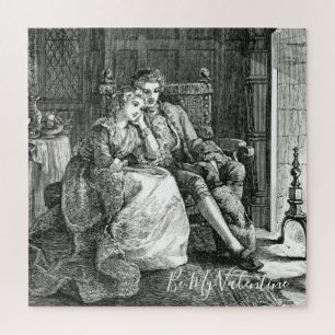 Valentijn is één voor één en één voor één. legpuzzel