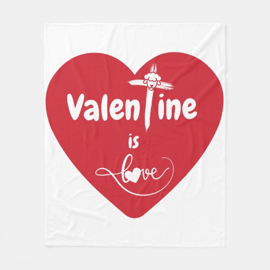 Valentijn is liefde fleece deken (Voorkant)