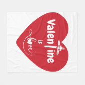 Valentijn is liefde fleece deken (Voorkant (Horizontaal))