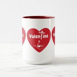 Valentijn is liefde twee toon koffie Mok