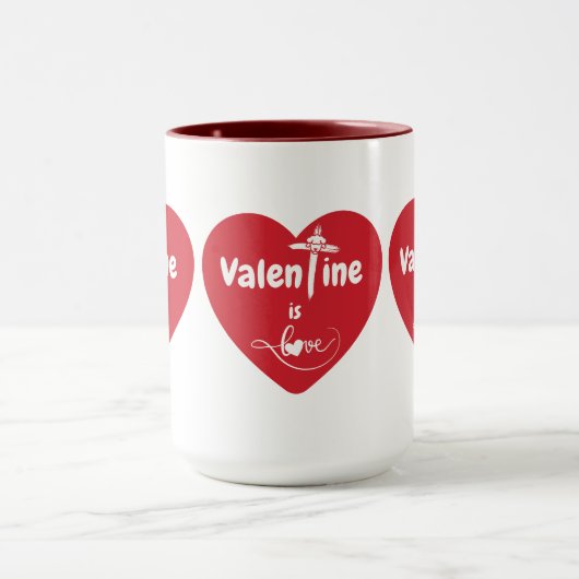 Valentijn is liefde twee toon koffie Mok (Midden)