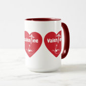 Valentijn is liefde twee toon koffie Mok (Voorkant rechts)