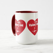 Valentijn is liefde twee toon koffie Mok (Voorkant links)