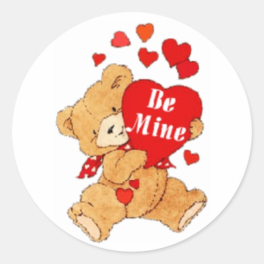Valentijn is Mijn draagt Sticker (Voorkant)