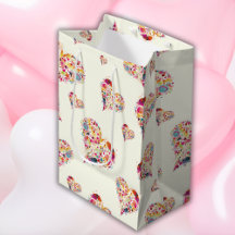 Valentijn Ivoor Retro Harten Patroon