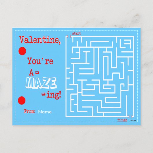 Valentijn Je bent A-MAZE-ING Feestdagenkaart (Achterkant)