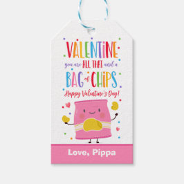 Valentijn, je bent dat allemaal en een zak chips cadeaulabel